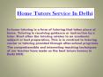 Home Tutors Service In Delhi PowerPoint PPT Presentation