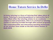 Home Tutors Service In Delhi