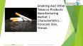 Smoking And Other Tobacco Products Manufacturing Global Market Report 2019 PowerPoint PPT Presentation