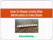 How To Repair Credit After Bankruptcy In Easy Steps