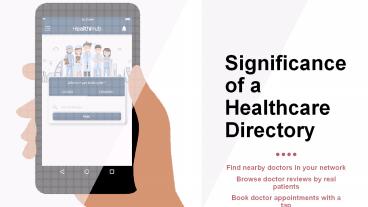 Significance Of Health care Directory