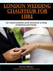 London Wedding Chauffeur For Hire