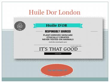 Organic and Fresh Oil