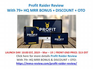 Profit Raider Review