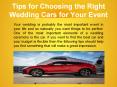 Tips for Choosing the Right Wedding Cars for Your Event PowerPoint PPT Presentation