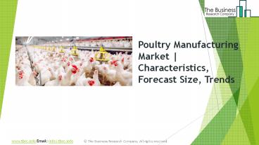 Poultry Manufacturing GMR 2019