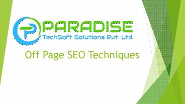 Off Page SEO Techniques | Digital Marketing Services