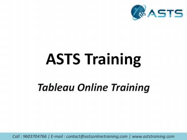 Tableau Training-ASTSTraining