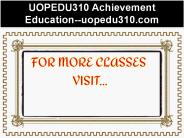 UOPEDU310 Achievement Education--uopedu310.com