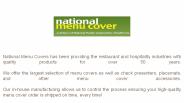 National Menu Cover