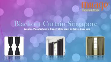 Blackout Curtain Singapore