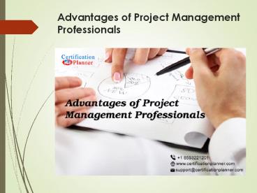 Advantages of Project Management Professionals