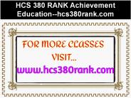 HCS 380 RANK Achievement Education--hcs380rank.com