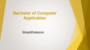 Bachelor of Computer Application – SimpliDistance
