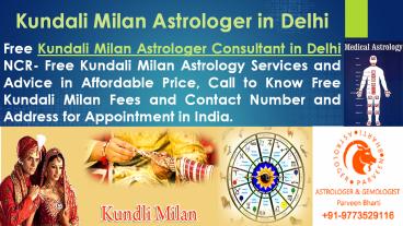 Kundali Milan Astrologer in Delhi