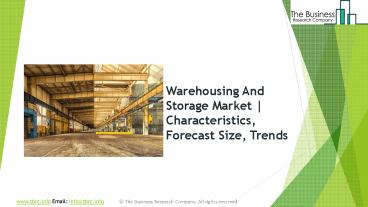 Warehousing And Storage Global Market Report 2019
