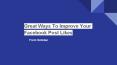 Great Ways To Improve Your Facebook Post Likes PowerPoint PPT Presentation
