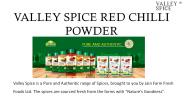 Best Red Chilli Powder In India | VALLEY SPICE