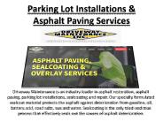 Parking Lot Installations