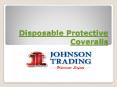 Disposable Protective Coveralls PowerPoint PPT Presentation