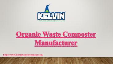 OWC Machine Manufacturers | Organic Waste Composter Manufacturer