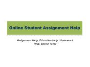 Online Student Assignment Help