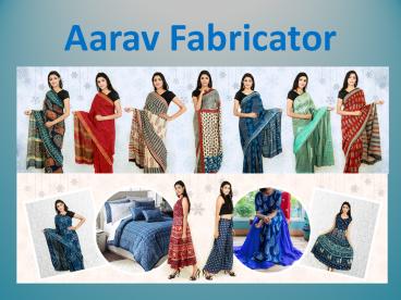 Bagru Hand Block Print Sarees by Aarav Fabricator