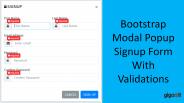 Bootstrap Modal Popup Signup Form With Validations