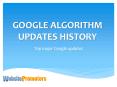Google algorithm updates history - Websitepromoters PowerPoint PPT Presentation