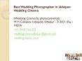 Best Wedding Photographer in Udaipur- Wedding Cinema PowerPoint PPT Presentation