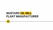 Mustard Oil Mill Plant