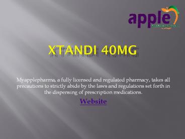 Xtandi 40 mg Capsule - Myapplepharma