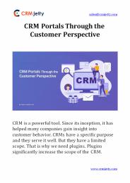 CRM Portals Through the Customer Perspective