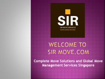 Professional Relocation Singapore