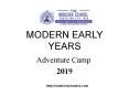Modern Early years Deepali 'Adventure camp'-2019 PowerPoint PPT Presentation