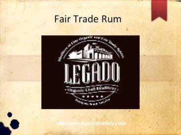 Fair Trade Rum