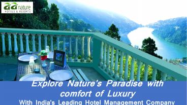 Hotels in Nainital