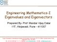 Eigenvalues and Eigenvectors - Department of Applied Sciences and Engineering PowerPoint PPT Presentation