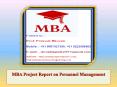 MBA Project Report on Personnel Management PowerPoint PPT Presentation