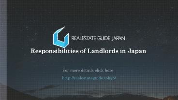 Responsibilities of Landlords in Japan
