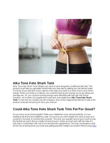 Alka Tone Keto Shark Tank