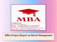 MBA Project Report on Rural Management PowerPoint PPT Presentation