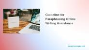 Guideline for Paraphrasing Online Writing Assistance