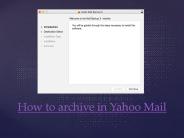 How to archive Yahoo email