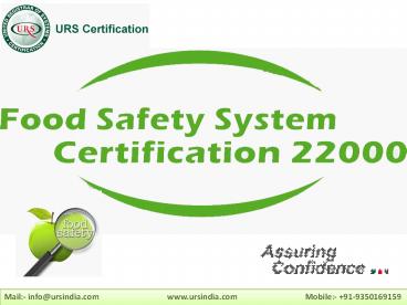 ISO 22000 Certification