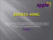 Bdenza 40mg Tablet - Myapplepharma