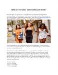 What are the latest women's fashion trends? PowerPoint PPT Presentation