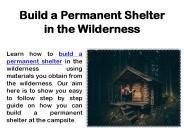 Permanent Survival Shelter