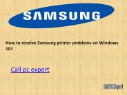 Samsung printer problem on windows 10