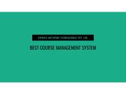 Best Course Management System